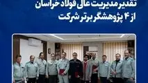 تقدیر مدیریت عالی فولاد خراسان از ۴ پژوهشگر برتر شرکت