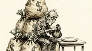 کاریکاتور ـ خسیس