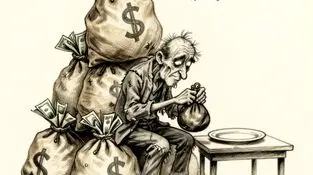 کاریکاتور ـ خسیس