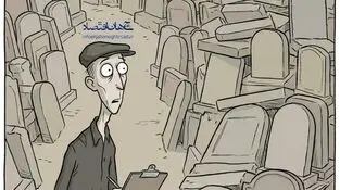 کاریکاتور ـ پر شدن ظرفیت بهشت زهرا