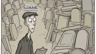 کاریکاتور ـ پر شدن ظرفیت بهشت زهرا