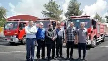 تحویل سه دستگاه کامیون آتش نشانی به واحدها و مجتمع های ایمیدرو