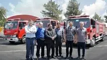 تحویل سه دستگاه کامیون آتش نشانی به واحدها و مجتمع های ایمیدرو