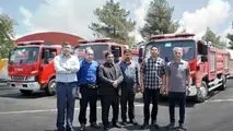 تحویل سه دستگاه کامیون آتش نشانی به واحدها و مجتمع های ایمیدرو