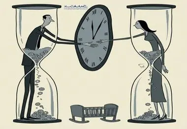 کاریکاتور ـ تأخیر در ازدواج و فرزندآوری