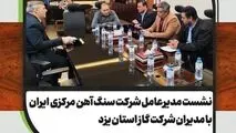 دیدار  مدیرعامل شرکت سنگ آهن مرکزی ایران با مدیرعامل شرکت گاز استان یزد