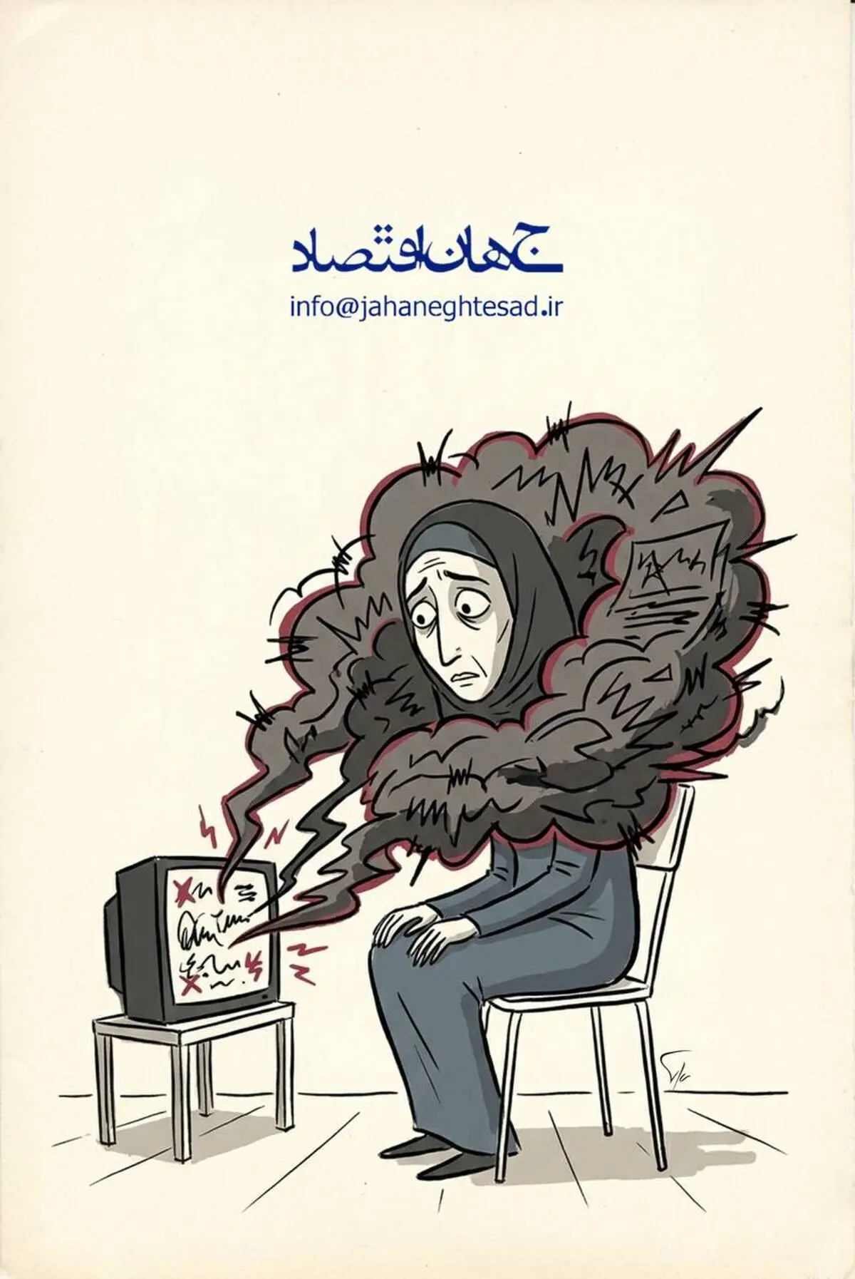 کاریکاتور ـ اخبار بد