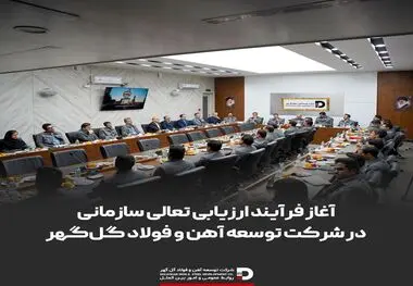 آغاز فرایند ارزیابی تعالی سازمانی در شرکت توسعه آهن و فولاد گل‌گهر