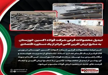 تبدیل محصولات فرعی شرکت فولاد اکسین خوزستان به منابع ارزش آفرین گامی فراتر از یک دستاورد اقتصادی