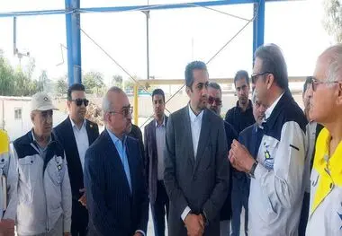 بازدید آقاجانلو از سایت آب شیرین کن منطقه ویژه خلیج فارس

