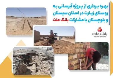 با مشارکت بانک ملت، پروژه آبرسانی در استان سیستان و بلوچستان به بهره برداری رسید