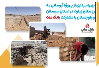با مشارکت بانک ملت، پروژه آبرسانی در استان سیستان و بلوچستان به بهره برداری رسید