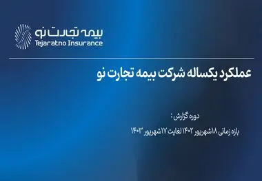 گزارش عملکرد یک‌ساله بیمه تجارت‌نو منتشر شد