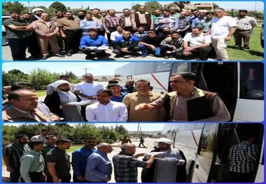 اعزام اولین گروه از کارکنان مجتمع معدنی چادرملو به اردوی راهیان نور غرب کشور

