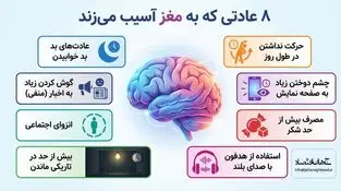 8 عادتی که به مغز آسیب می رساند
